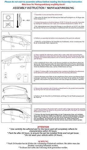 OMAC Prednji i Stražnji Bočni Prozor Vrata Vizir Za Provjetravanje Vizir za Ветроотражателя 4 Kom. za Subaru XV Crosstrek 2013-2018