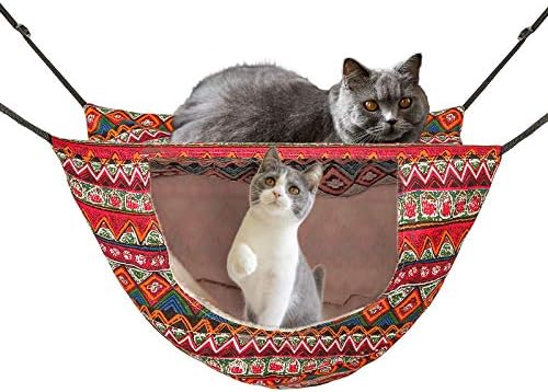 Viseća s kavezu za mačke ONENIN,Rotirajući Mekani Krevet za kućne ljubimce za Mačića Lasica,Štene Zeca Malog