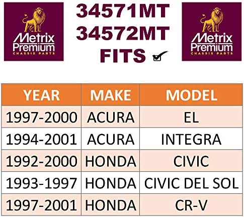 Metrix Premium Prednji Lijevi i desni Vanjski Kraj stupa vuče ES3331R i ES3332R Pogodan za 1997-2000 Acura EL,
