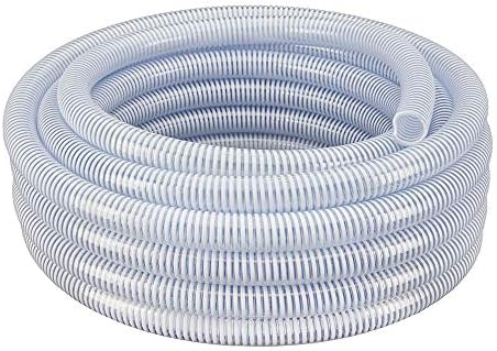 TEKTUBE Fleksibilan PVC Transparent s bijelim spiralu Usisnim i нагнетательным crijevom (promjer 3/4 x 50 metara)