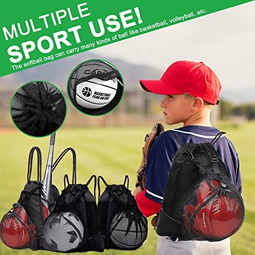 Baseball torba KAEGREEL na komplikacija za dječake i djevojčice, Sklopivi Ruksak za softball, Sportska torba,