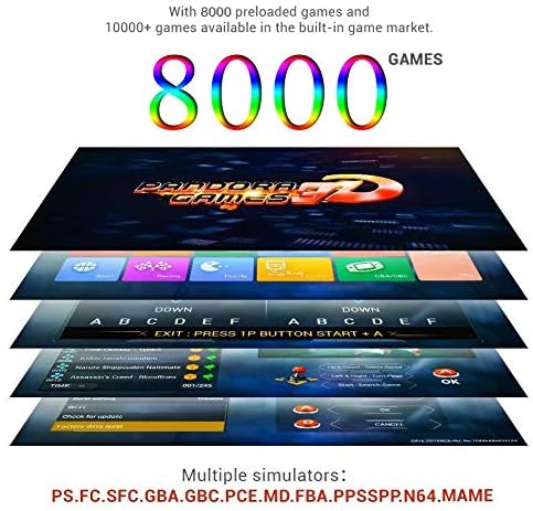 Arkadna konzola 3D+ Pandora Games - Utvrđeno 8000 igre, Funkcija Wi-Fi za dodavanje dodatnih igara, Podrška