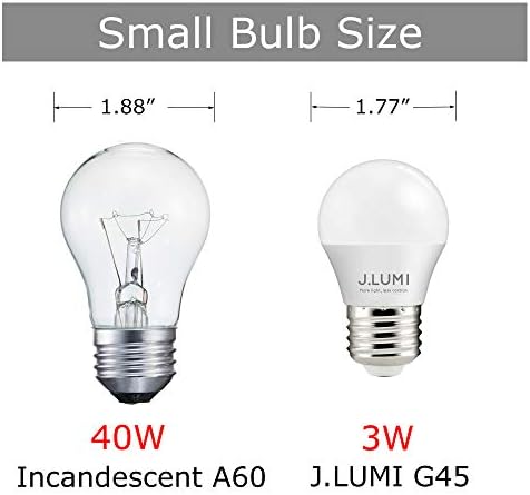 Led žarulje J. LUMI BPC4503 3 W (odgovara objektivu od 25 W), Žarulje G40, 3000K Toplo, Temelj E26, Led svjetiljke
