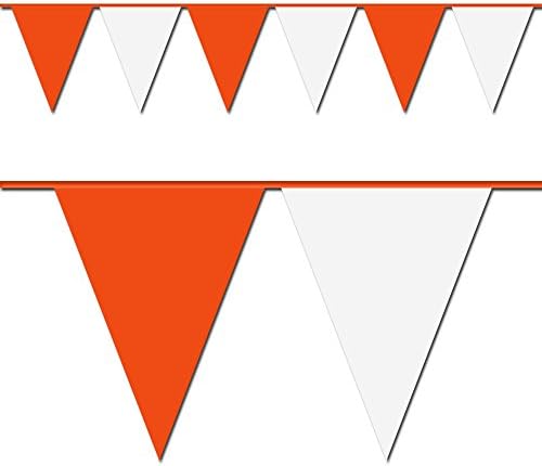 Hughes proizvodi jednu Narančasto-bijeli trokutasti Plamenac-Zastava dužine 100 metara.