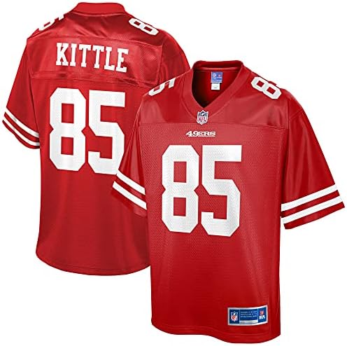 T-shirt tima NFL PRO LINE za muškarce George Киттл Scarlet San Francisco 49ers