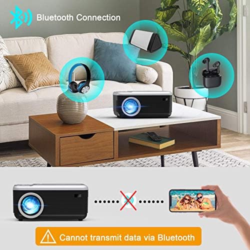 Mini projektor Bluetooth Ugrađen DVD player, Prijenosni DVD projektor Podrška za 1080P 720P Vlastiti projektor
