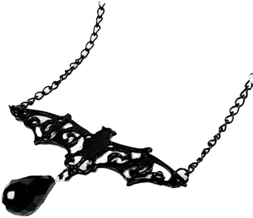Halloween Čipkan ogrlice za vrat Berba ogrlice s kristalima u gotičkom stilu Punk Lolita Ovjes ključne kosti