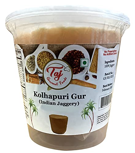 Indijski Джаггери TAJ Колхапури Hura, Нерафинированный šećer od šećerne trske-raw, 10,9 Funti (4,95 kg)
