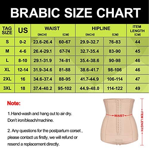 BRABIC Postnatalni zonu visokog struka Kontrolne Gaćice za žene Podizanje stražnjice za mršavljenje trbuh Pogon