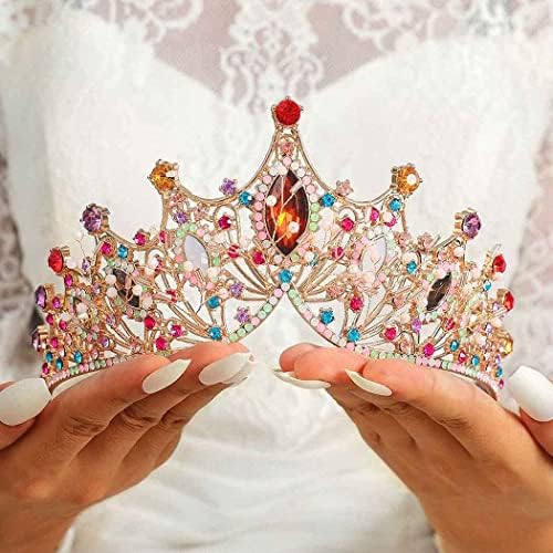 Килшье U Baroknom stilu Black Crown vještački dijamant Kruna Kraljice Svadbeni Tiaras Vjenčanje Pribor Za Kosu