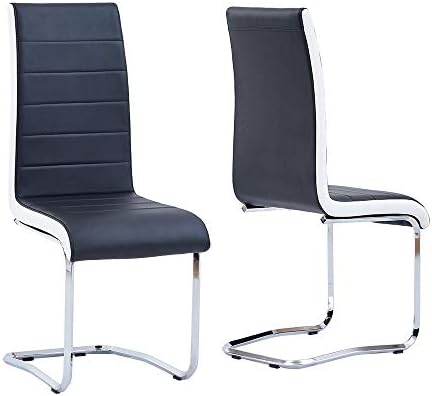 Moderni Blagovaona Stolice, Set od 2 Stolice, Crno Bijeli Bočni Blagovaona Stolice, Kuhinjske Stolice sa Visokim