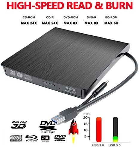 2в1 USB-C Vanjski pogon s plamenikom Blu-ray, za Dell XPS XP S 13 15 XPS15 2 inča-1 2020 8930 9500 9360 9570