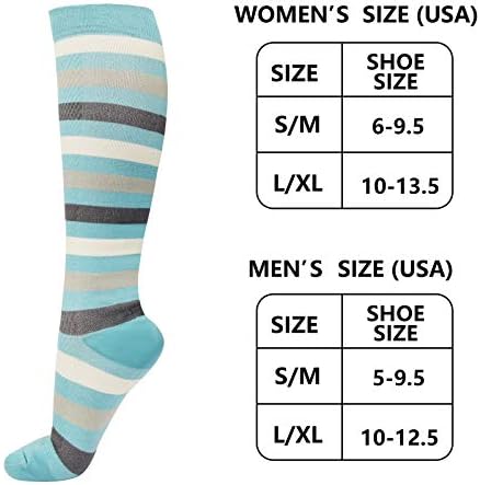 Čarape za kompresiju MELERIO za muškarce i žene s pritiskom 15-30 mm hg. žlice. (4 para)