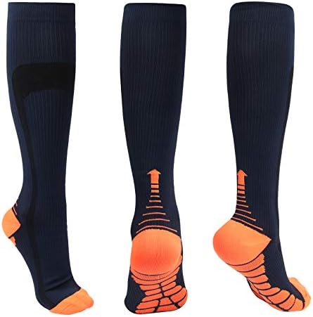 Čarape za kompresiju MELERIO za muškarce i žene s pritiskom 15-30 mm hg. žlice. (4 para)