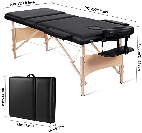 Prijenosni Stol za masažu Masaža krevet je Krevet za Trepavice 84 Krevet za Lica Stručno podešavanje visine