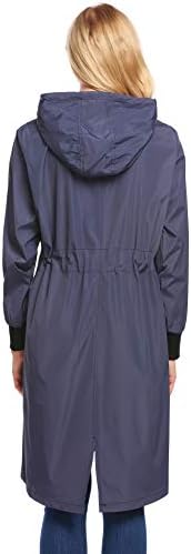 ELESOL Dug odjeća za kišu Za žene lagana odjeća za kišu s kapuljačom Aktivne ulične jakne munje Vodootporne