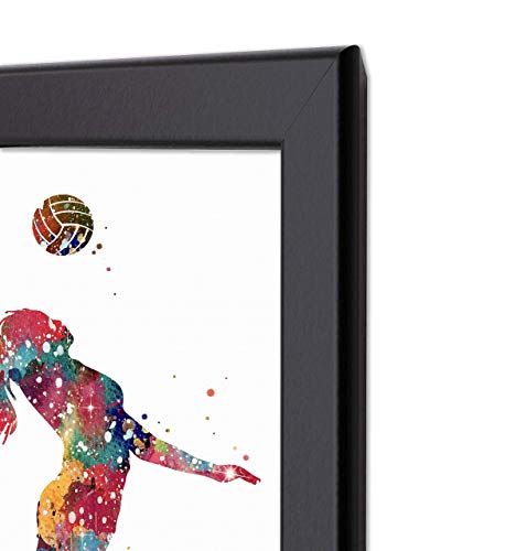 Волейболистка Za djevojčice Akvarel 8x10 Skup za ispis Bez okvira Odbojka Umjetničke Grafike Dječji Home Dekor