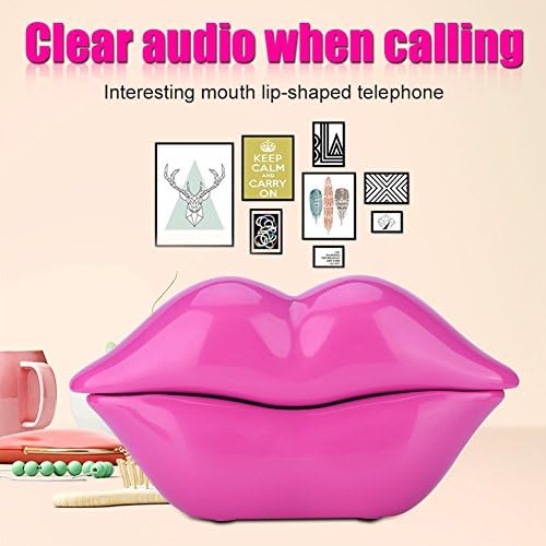 Fiksni Telefon АШАТА,Žični Telefon Smiješno Pink Crveni Za Usne Plastični telefonske Žice Fiksni Telefon za