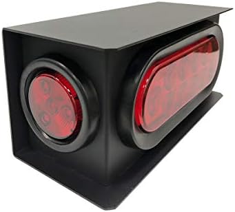 Light box za prikolicu Supoika od 2 komada sa 6 crvenim led ovalnim stražnjih svjetla i 2 okruglim bočnim svjetiljkama