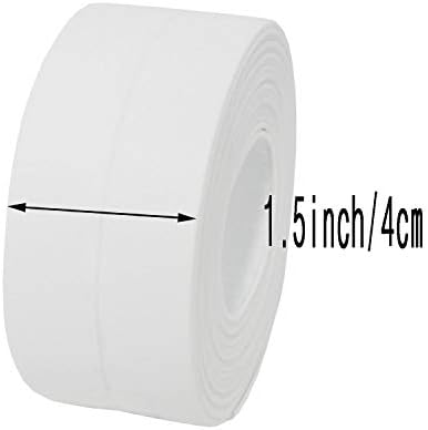 T&F 1,5 Cm X 11 Metara Bijeli PVC Brtva Za Prekrivanje Vodootporne Brtvena Traka Samoljepivi za Sudopera Kupaonica