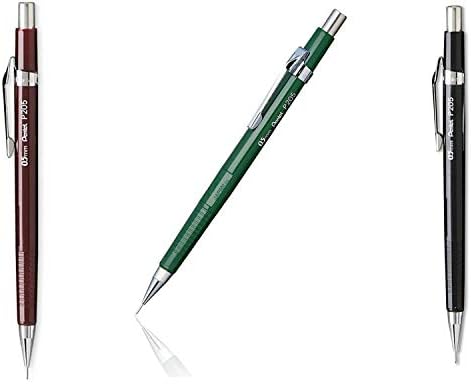 Cijena ambalaža iz automatske olovke 3 Пентеля, 0,5 mm, Crna, Smeđa, Zelena Bačve, 3 pakiranje (P205) od Pentel