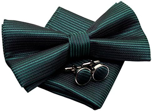Prugasta Teksturom Tkani Pre zavezan kravata (5 inča) s Pocket maramicu i запонками Poklon set