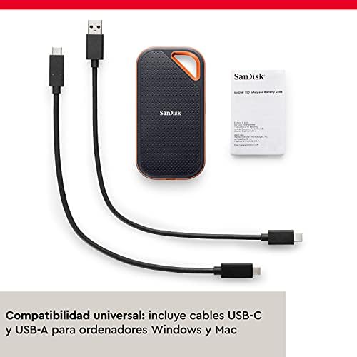 Prijenosni SSD SanDisk 4 TB Extreme PRO - Do 2000 MB/s - USB-C, USB 3.2 generacije 2x2 - Vanjski ssd - SDSSDE81-4T00-G25