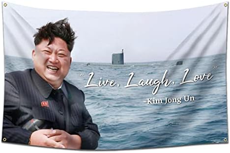 Zastava Kim Jong Ына 3x5 Metara Živi Smijeh Ljubav Zid banner Banner s 4 Латунными rukavima za uređenje Hostela