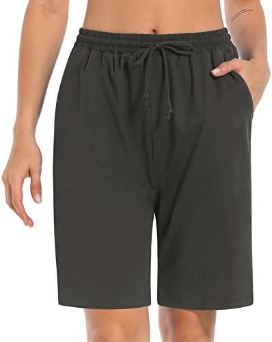 ASIMOON Ženske gaćice-bermuda 8 Sportske kratke hlače za odmor Besplatne Sportske kratke hlače za trčanje i Svakodnevne duge kratke hlače za joge s džepovima