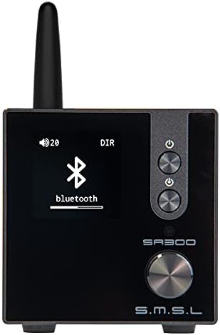 Digitalno pojačalo S. M. S. L SA300 HiFi, Pojačalo snage klase D čipa MA12070 Infineon, Ulaz RCA USB Bluetooth 5.0 APTX, Nekoliko načina eq s daljinskim upravljanjem (Crna)