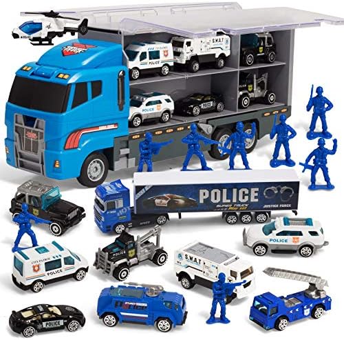 JOYIN 10 u 1 Cast Policijske Patrole Spašavanja Kamion Mini-Policijski Automobili Kamion Igračku, koja je Kamion-перевозчике