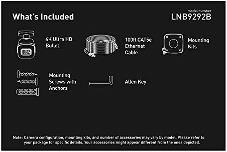 Lorex LNB9292B Unutarnja/Vanjska 4K Ultra HD Noćni Inteligentni IP-mreža PoE s promjenjivom žarišnom udaljenošću,