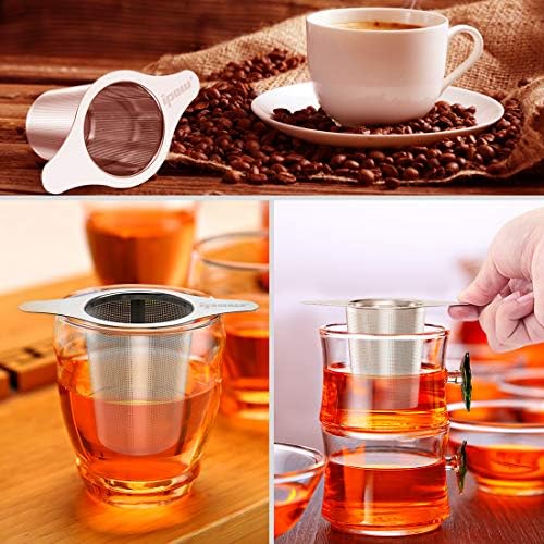 IPOW Nadograditi čaj lišća čaja i kave od nehrđajućeg čelika 18/8, Filteri sa sitnom rešetkom, Cjediljka za