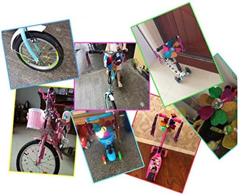 VANTOBEST 5 u 1 Set biciklističke ukrasa za djecu biciklističke Žbice kotača i Volan Zmijski retrovizor Biciklistička