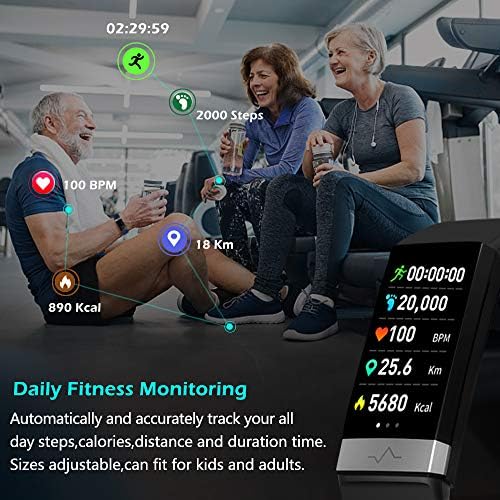 MorePro Monitor otkucaja srca, monitor krvnog tlaka, fitness tracker s podsjetnikom o niskoj razini O2, Vodootporni