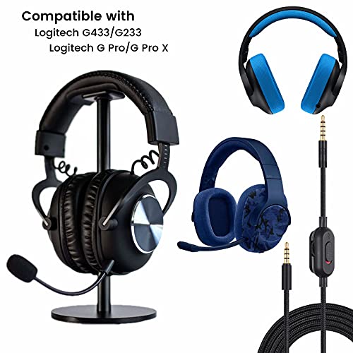 Kabel G433 Aux Kompatibilan s ožičen slušalice Logitech G233 / G Pro/G Pro X 3,5 mm(1/8) Audiokabel s ugrađenim