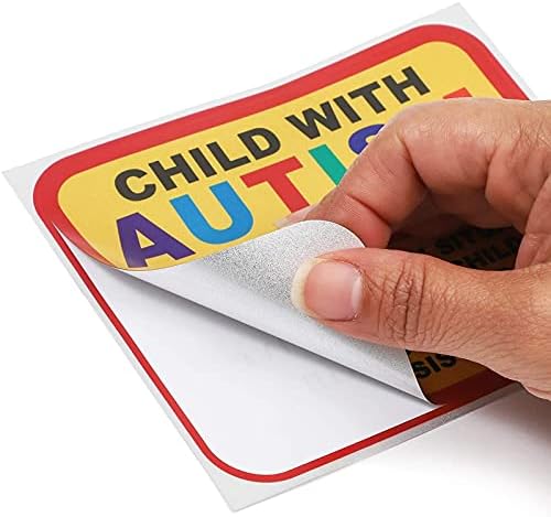 Naljepnica s upozorenjem o autizmu za auto, Dijete sa znanjem i autizam (5 x 4 cm, 6 komada)