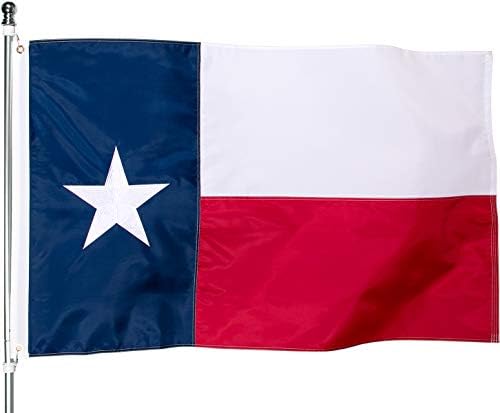 Zastava Texas 4x6 Na otvorenom - Сверхмощные Najlon Zastave u državi Texas sa Izvezen Zvijezdama, Нашитыми Pruge