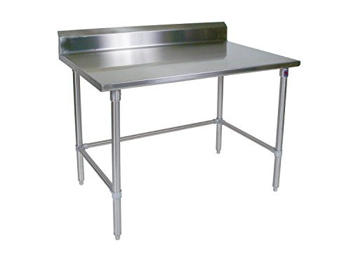 Radni stol John Boos ST4R5-2436SBK od nehrđajućeg čelika 14 kalibra s 5-inčnim stražnjim стояком, podloga od nerđajućeg čelika i učvršćenjem, 36 x 24
