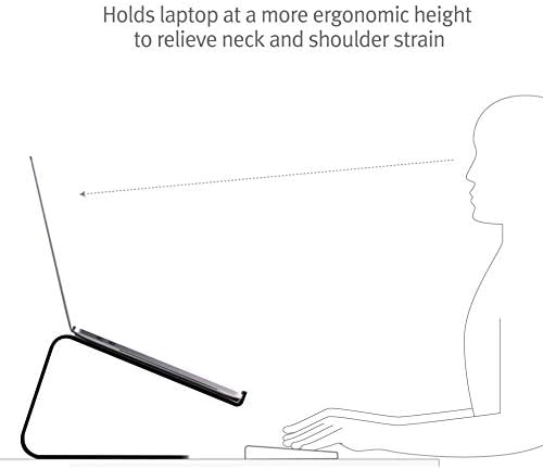 Dvanaest južnim krivulje za MacBook i laptop | Ergonomski oslonac za hlađenje desktop pozadine za vaš dom ili ured (mat crna)