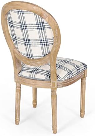Skup blagovaona stolice Christopher Knight Home Phinnaeus, Set od 2 predmeta, Tamno plavi pokrivač + Prirodni