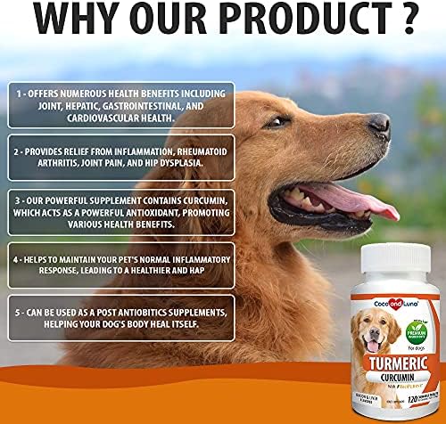 Kurkuma za pse - anti-Upalni agens za pse - Kurkumin i Биоперин, Antioksidans, Potiče mobilnost kućne ljubimce