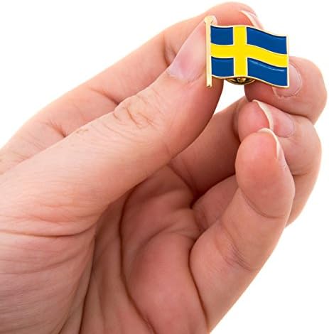Švedska je Zemlja Emajl od metala Robe Šešir Muškarci Žene Domoljubni Švedski (Vijori Zastava Pin na rever)