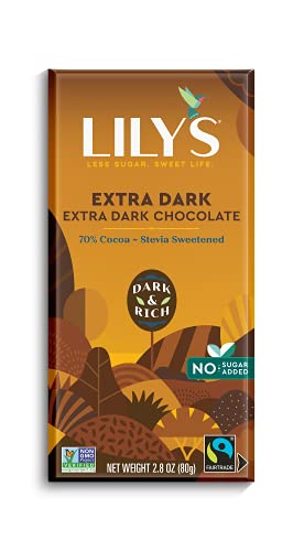 Bar proteinska Ekstra Tamne čokolade od Lily's | Slatka Стевией, Bez Šećera, S niskim udjelom ugljikohidrata,