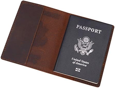 Kožna Navlaka za putovnicu - Torbica za nositelja putovnice za muškarce i žene - Smeđa