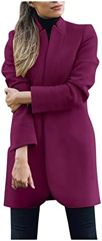 YfiDSJFGJ sportska jakna Ženska sa стоячим ovratnik, dugo da se zagrije, crveno duga haljina za žene, blazer,