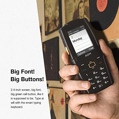 AGM M6 4G Разблокированный mobilni telefon za starije osobe u stilu bara, Jednostavan za korištenje Bazni telefon