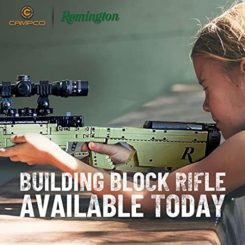 Gradivni blokovi igračka pištolj za snajperom CampCo Remington Djeluje ručica okidača, Okidač i Optički ciljnik