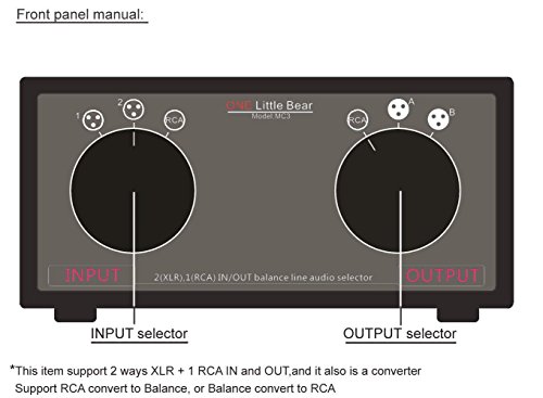 JEDAN medvjedić MC3 2-U-2-OUT XLR Uravnotežen/RCA Audio Converter Selektor Cjepidlaka Kutija Pasivno Pretpojačalo