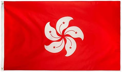 Zastavu Hong konga DANF 3x5 Metara Zastave Hong kong od poliestera латунными люверсами 3 X 5 Metara